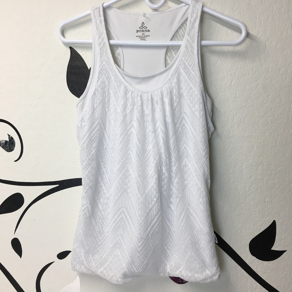 Prana mika white top